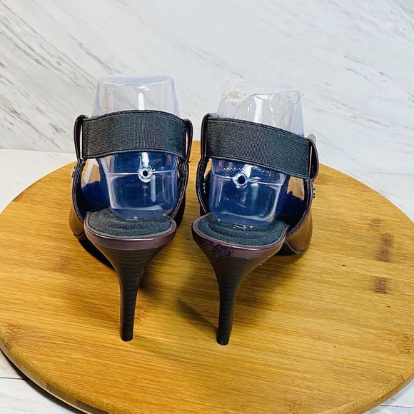 Simply Vera Wang Pumps Womens 10M Burgundy Slip On Comfort Pointed Toe Heels 4” - Picture 4 of 9